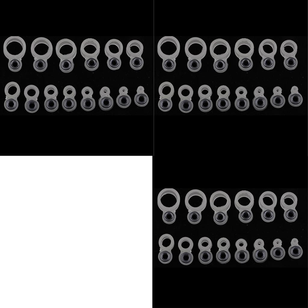 42pcs Silicone and Ceramic Fishing Rod Guides Repair Kit Rod Tip Eye Rings