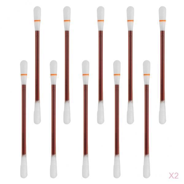 20 Pieces Double Ended Iodophor Cotton Swabs Applicators Plastic Sticks Set
