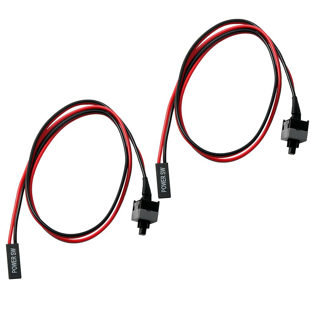 2Pieces ATX Computer Motherboard Power Cable Switch On/Off/Reset Button