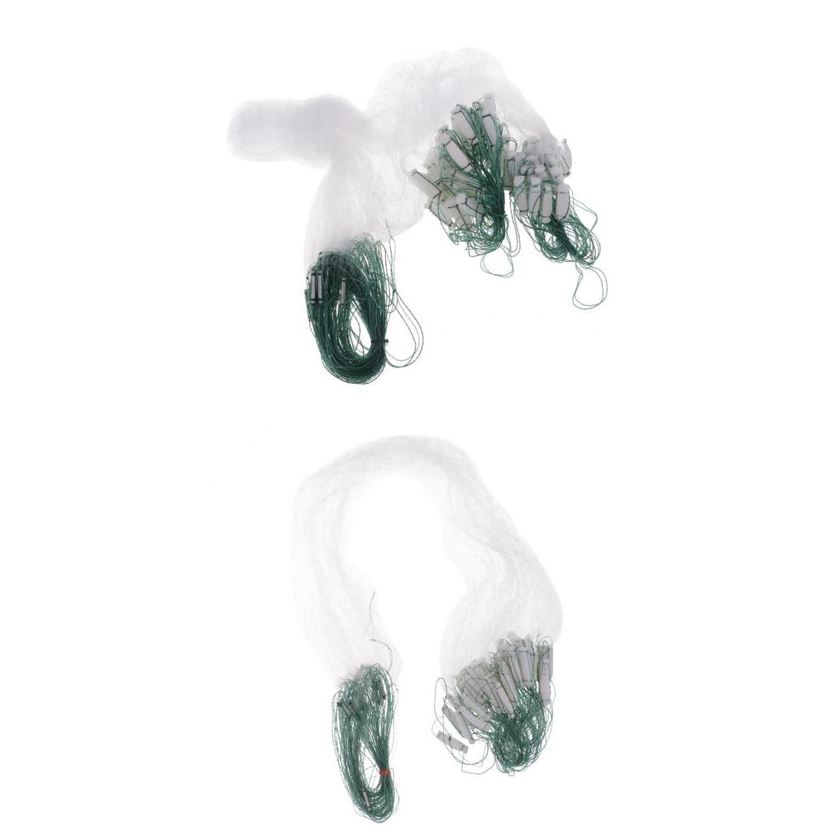 2pcs Fishing Fish Mesh Traps Nylon Fishing Gill Net Casting Nets with Sinker