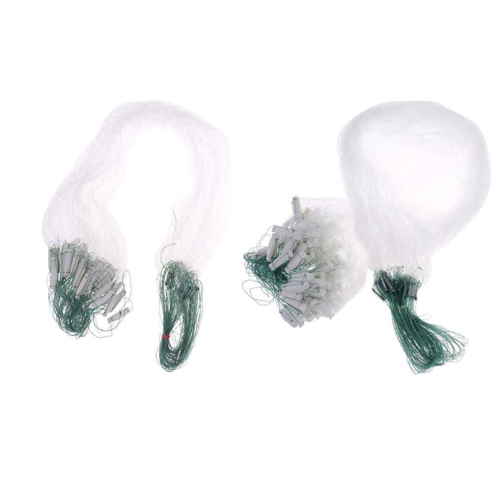 2pcs Fishing Fish Mesh Trap Nylon Fishing Gill Net Casting Nets