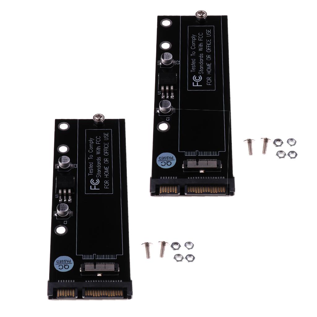2Packs 6+12pin SSD to 22Pin SATA Adapter Card for 2010 2011 MacBook Air