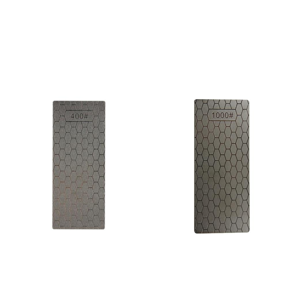 2Pcs Single Side Diamond Sharpening Stone Grind Kitchen 400 1000 Whetstone