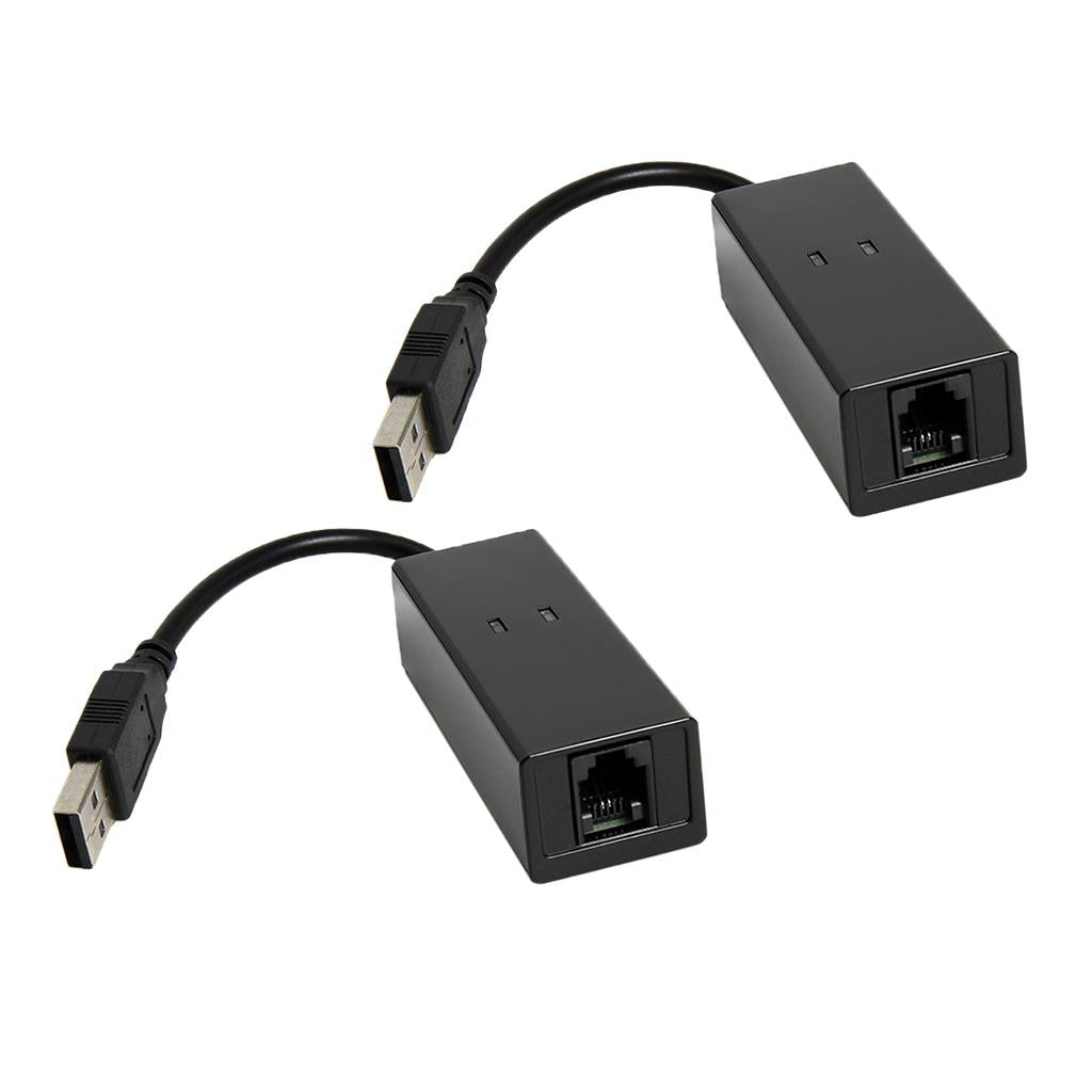 2x USB 2.0 56K External Data Fax Modem Cable Adapter For Windows XP/7/8/10