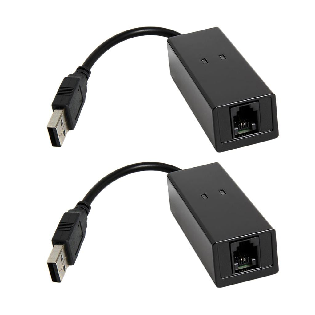 2x USB 2.0 56K External Data Fax Modem Cable Adapter For Windows XP/7/8/10