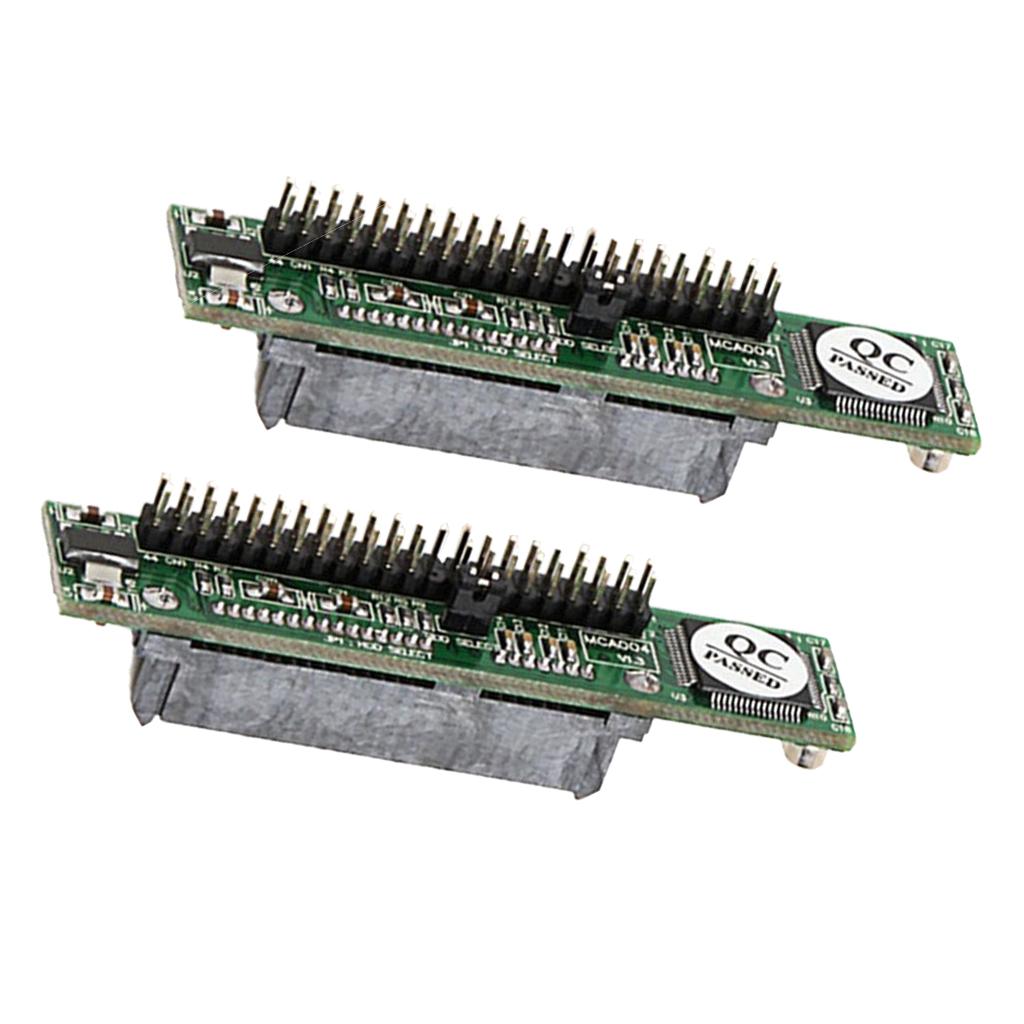 2x 2.5'' Hard Drive 7+15Pin SATA to 44Pin IDE Male Adapter Converter Card