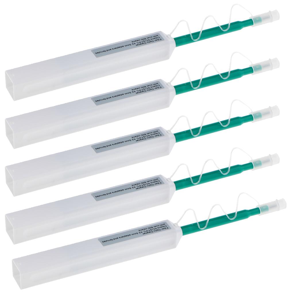 5 Pieces Fiber Optic Connector Cleaner Pen for 2.5mm SC ST and FC Connectors