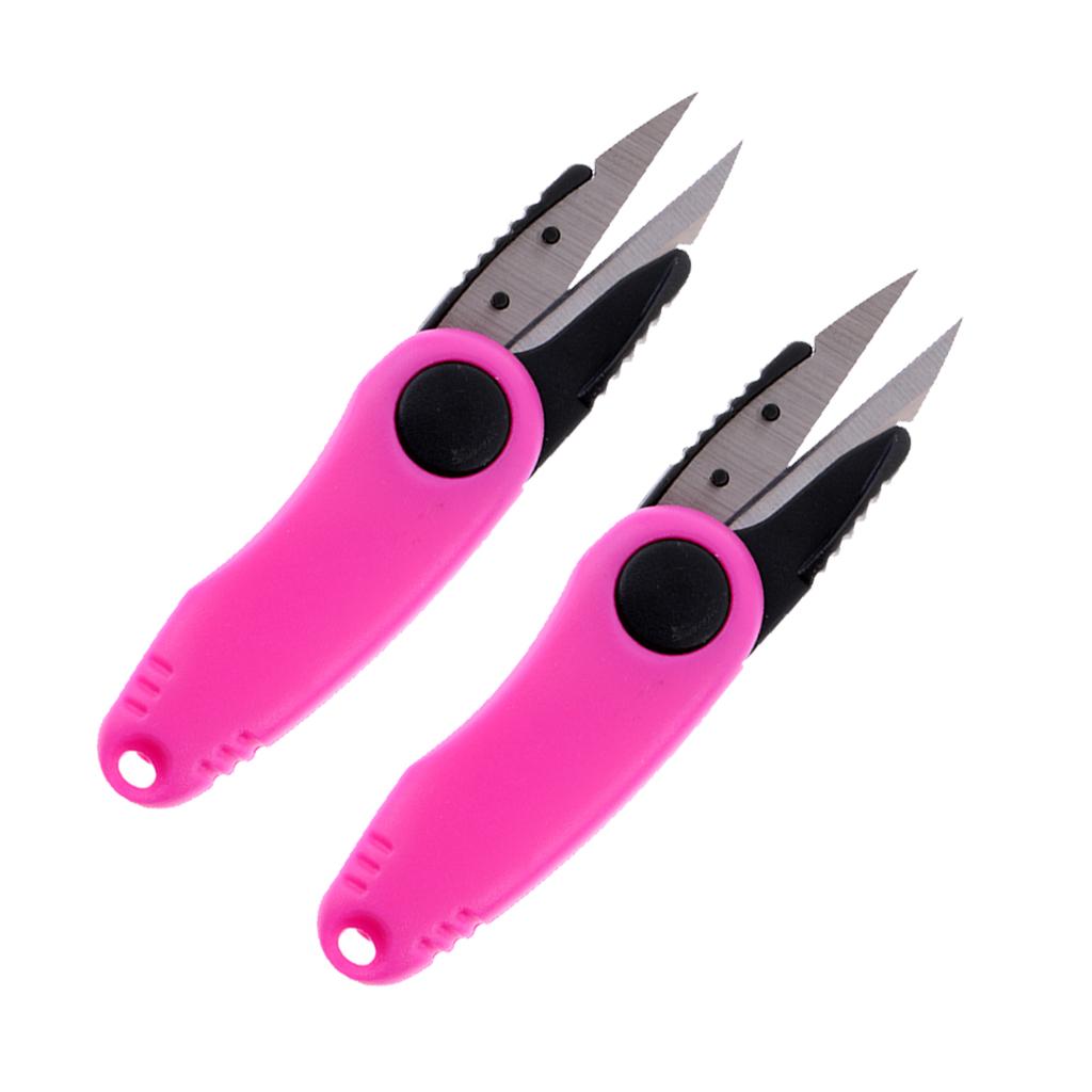 2 Pcs Fishing Scissors Stainless Steel Fish Line Braid String Cutter Snips