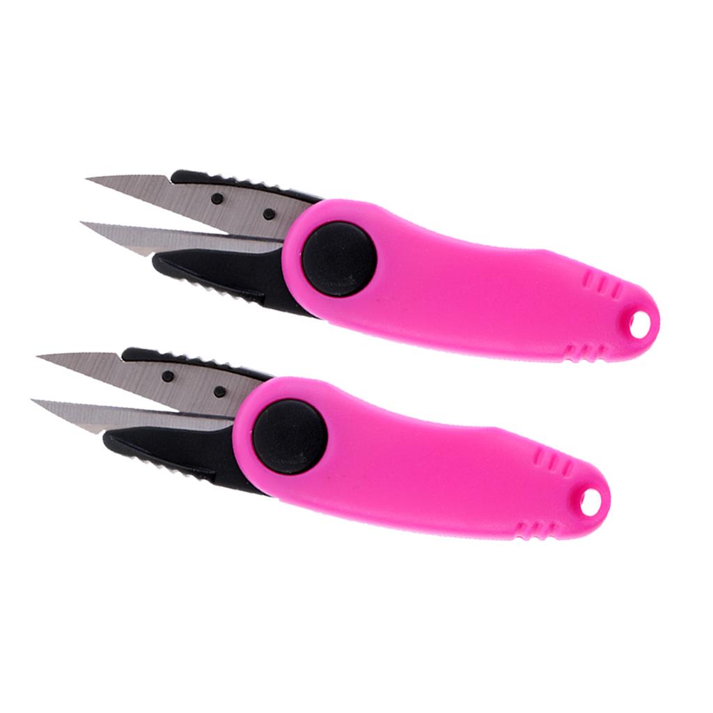 2 Pcs Fishing Scissors Stainless Steel Fish Line Braid String Cutter Snips