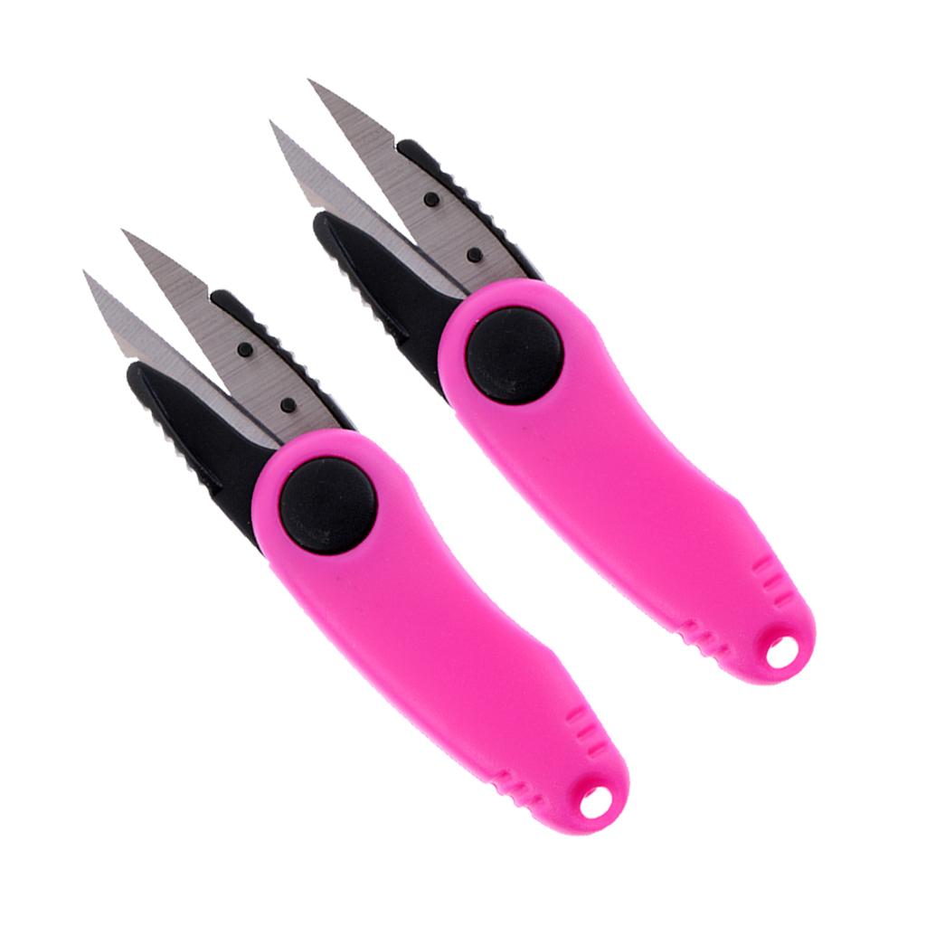 2 Pcs Fishing Scissors Stainless Steel Fish Line Braid String Cutter Snips