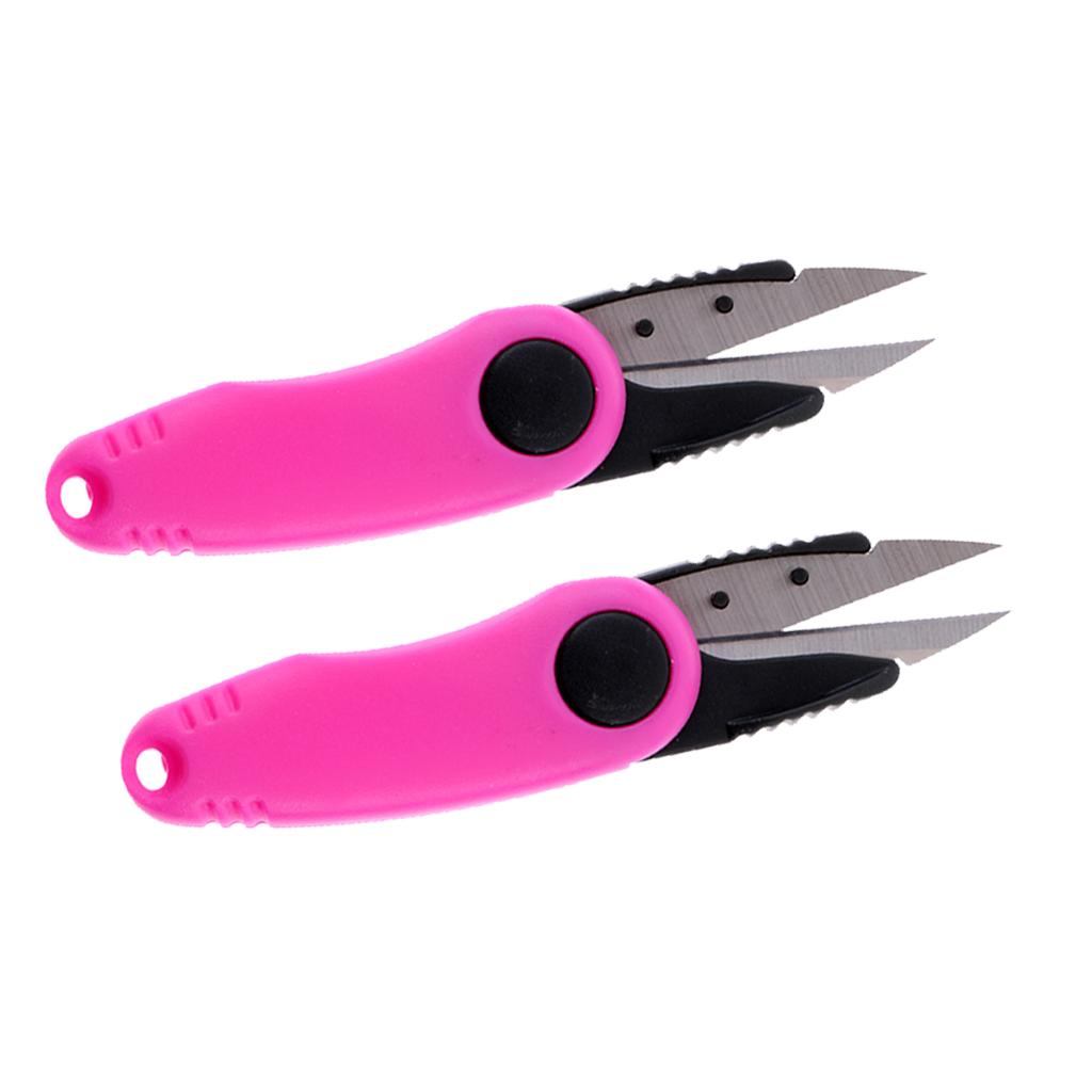 2 Pcs Fishing Scissors Stainless Steel Fish Line Braid String Cutter Snips