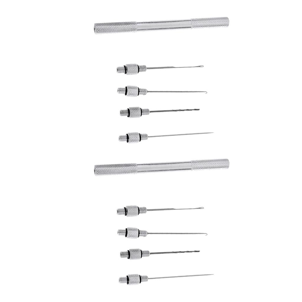 10 Pcs Carp Fishing Rigging Bait Needle Drill Hook Tackle Rigging Tool Kit