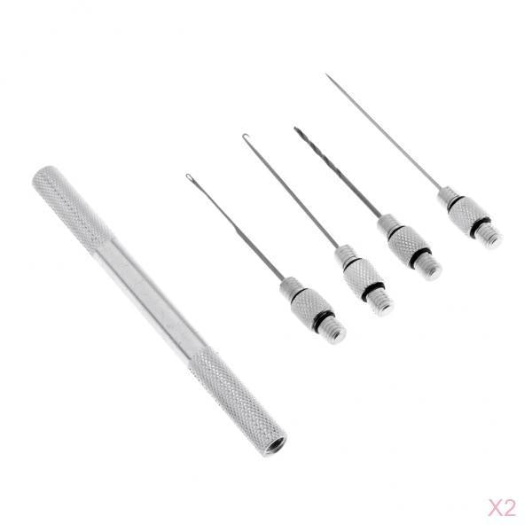 10 Pcs Carp Fishing Rigging Bait Needle Drill Hook Tackle Rigging Tool Kit