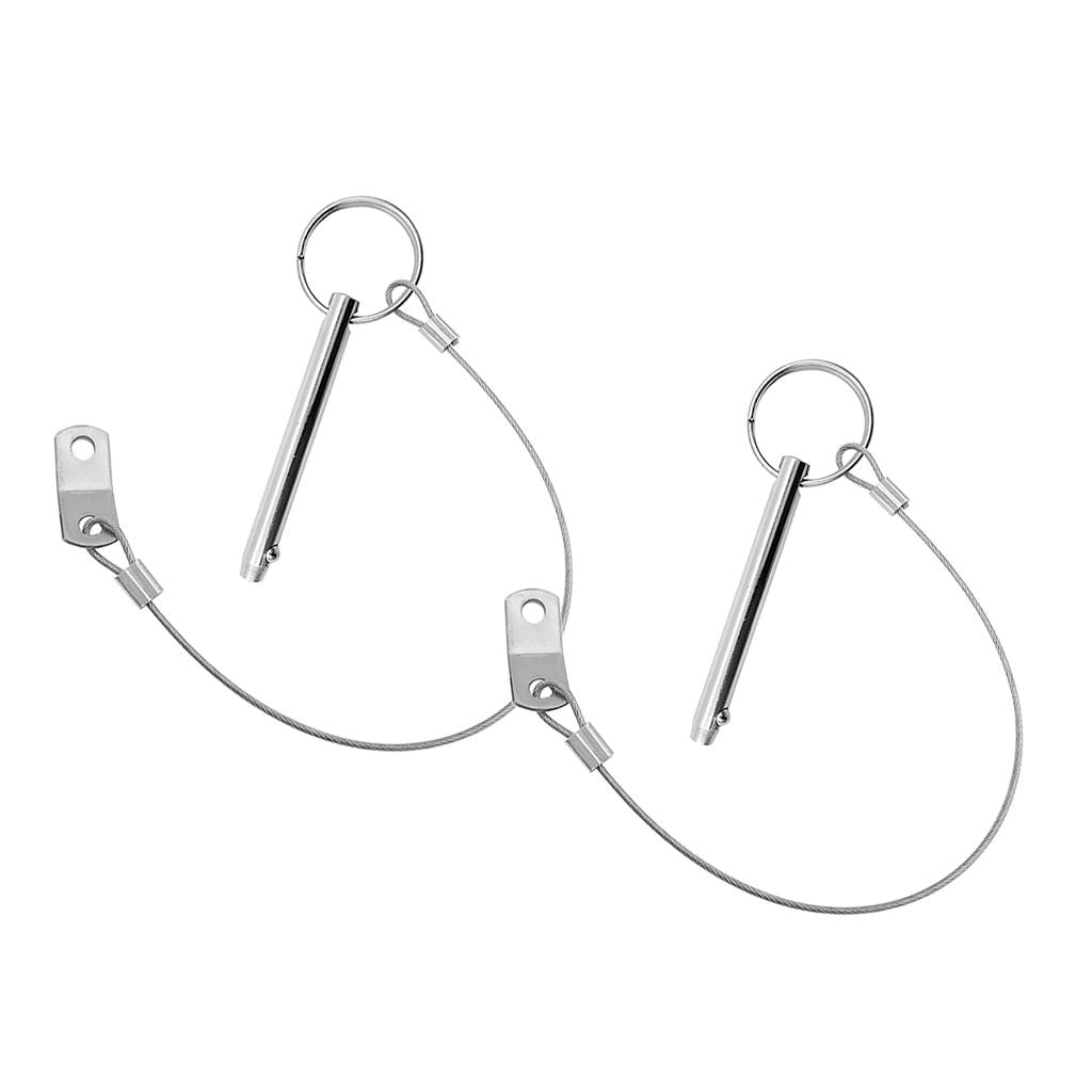 2x Boat Bimini Top 316 Stainless Steel Quick Release Pin for 240mm Lanyard