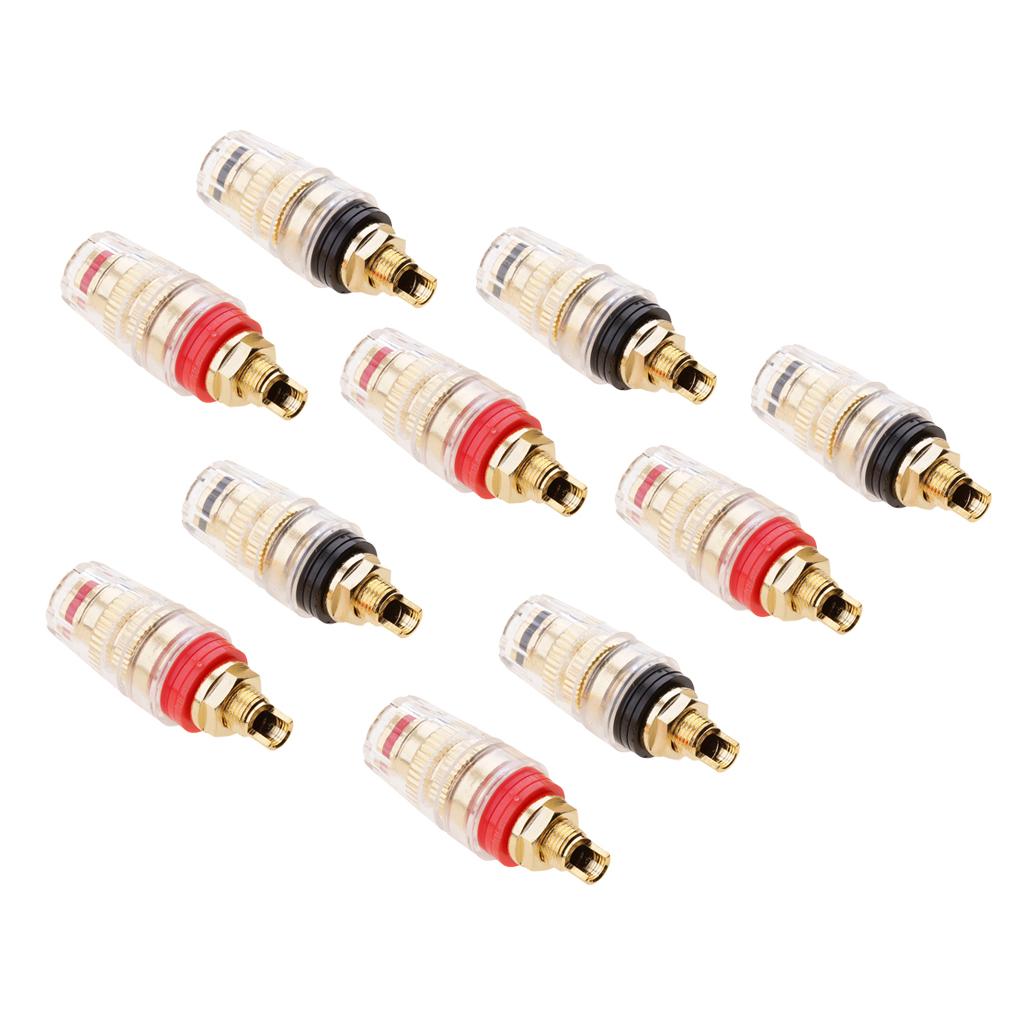 5pair Gold Plated Banana Plug Speaker Terminals Binding Posts