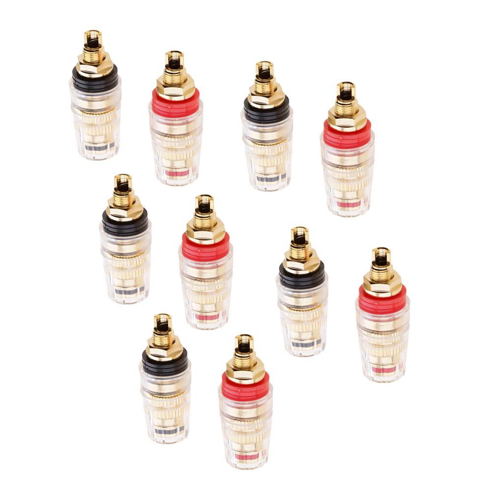 5pair Gold Plated Banana Plug Speaker Terminals Binding Posts