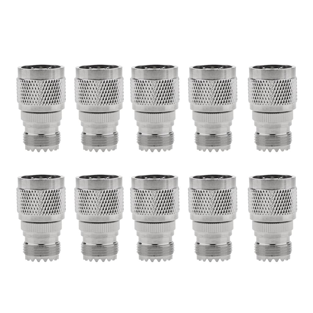 10pcs RF Coaxial Coax adapter N Male to UHF Female SO-239 SO239 Connector