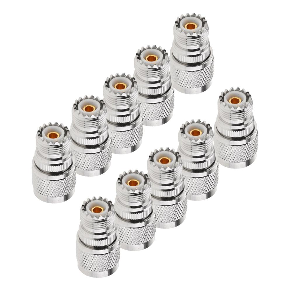 10pcs RF Coaxial Coax adapter N Male to UHF Female SO-239 SO239 Connector