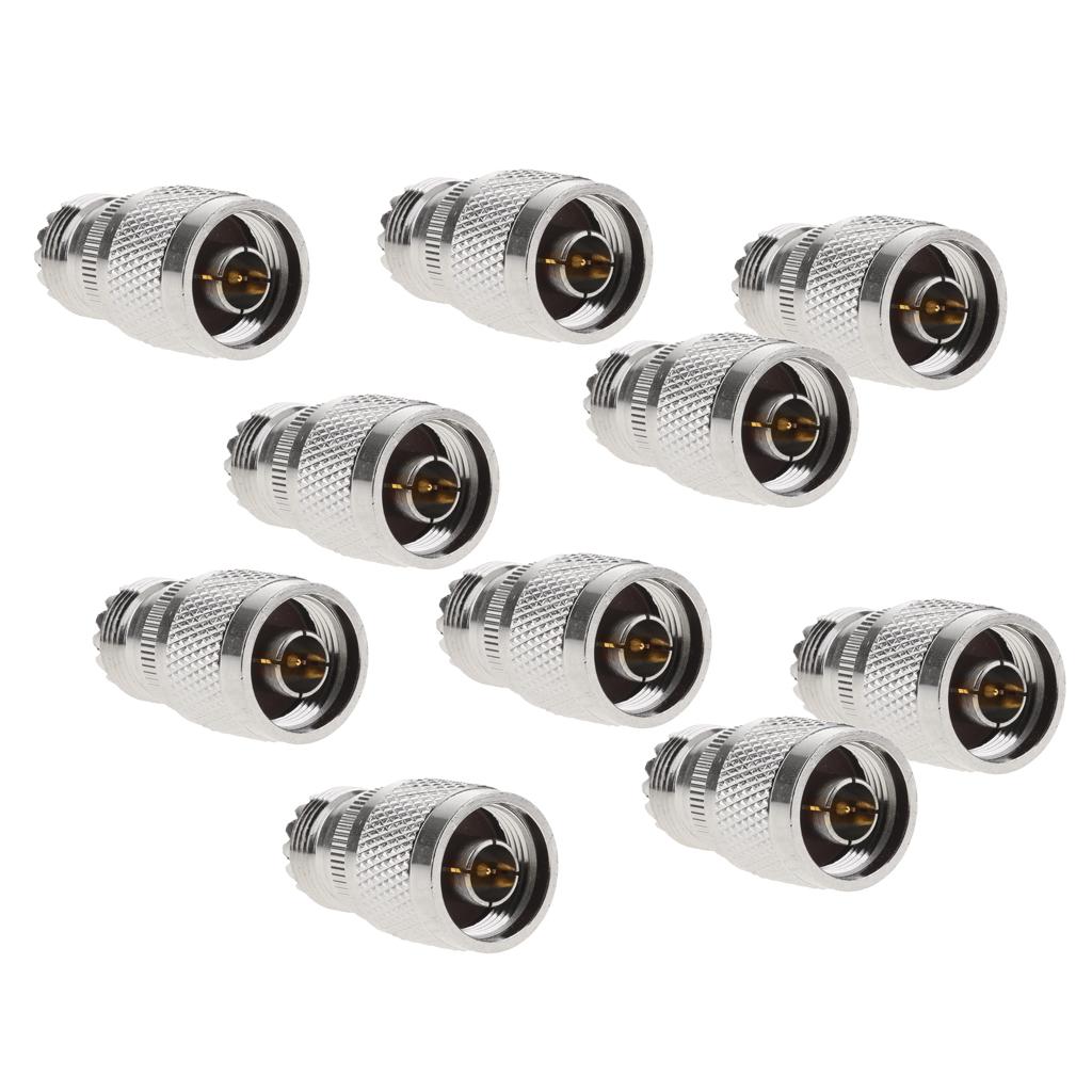 10pcs RF Coaxial Coax adapter N Male to UHF Female SO-239 SO239 Connector