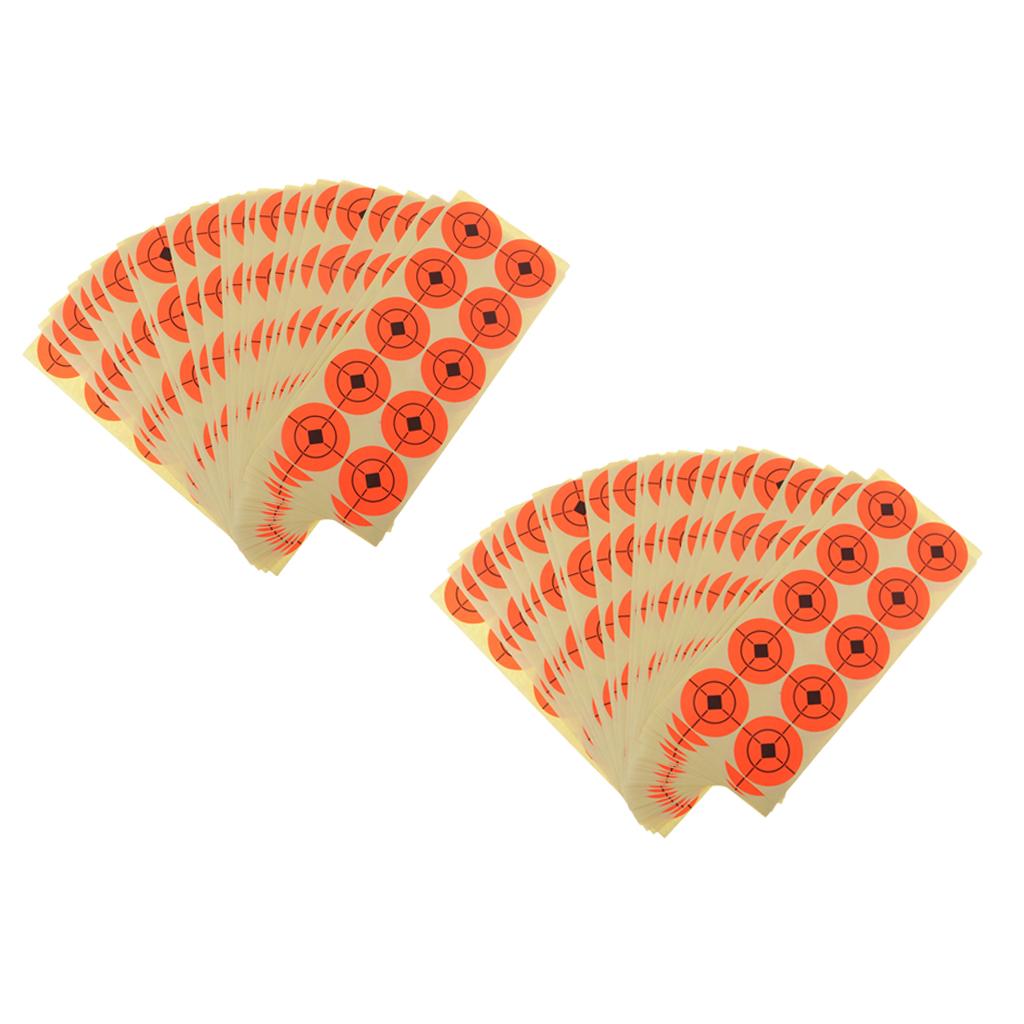 500pcs Shooting Paper Target Florescent Orange Self adhesive Target Stickers