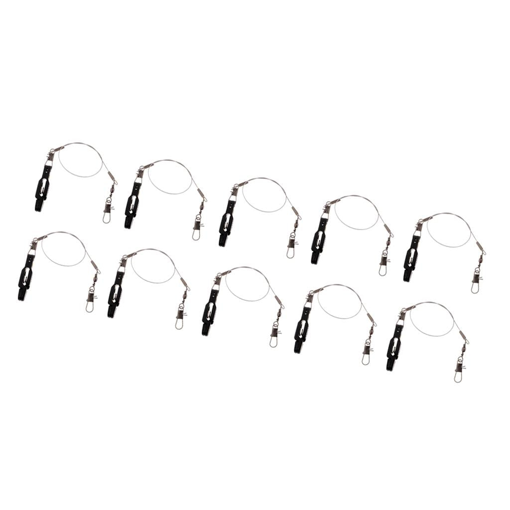10pcs Snap Release Clip with Leader for Outriggers Downriggers Planer Board