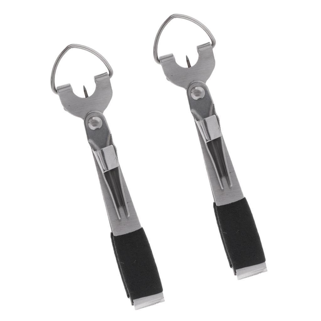 2pcs 4 in 1 Fly Fishing Clipper Line Nipper Cutter Knot Tyer Jig Eye Cleaner