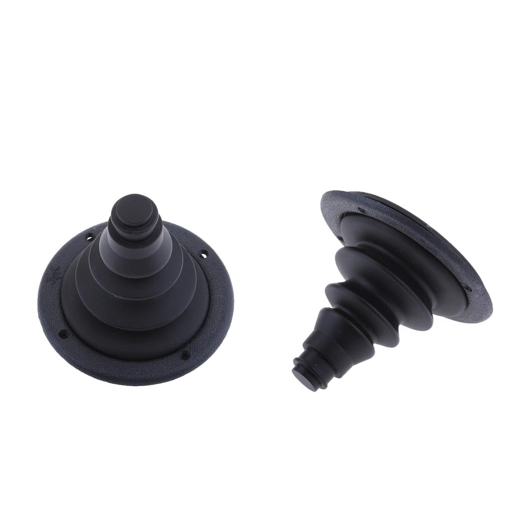 2 x 120mm 4.72'' Rigging and Cable Boot for Boats - Rigging Hole Cover Black
