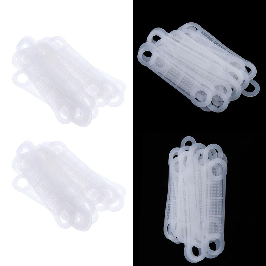 40Pcs Clear Non-Slip Silicone Clothes Hanger Grips Clothing Hanger Strips