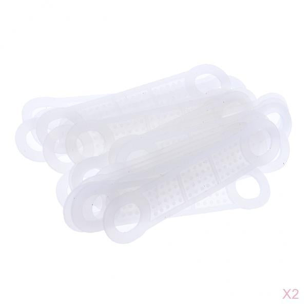 40Pcs Clear Non-Slip Silicone Clothes Hanger Grips Clothing Hanger Strips