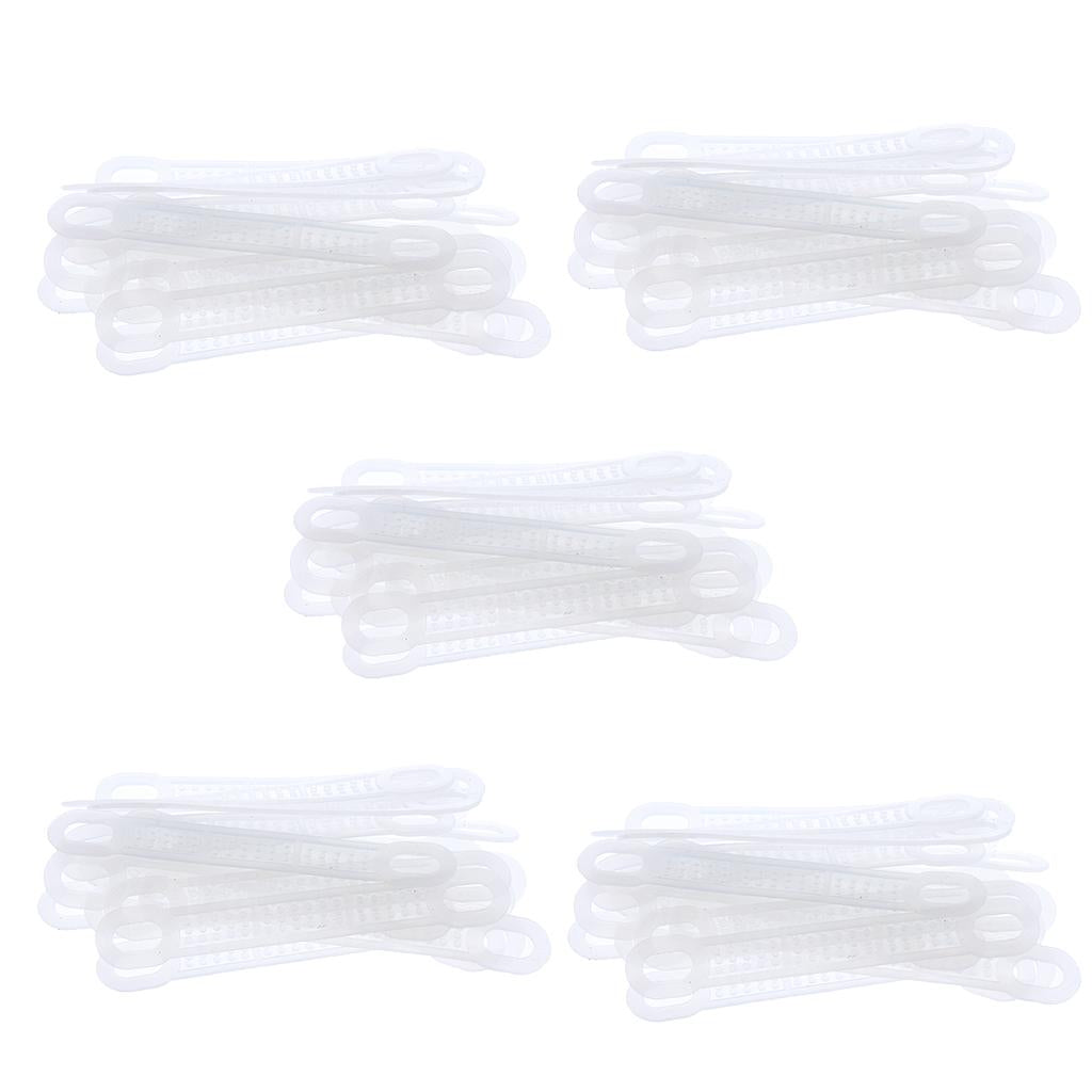 100Pcs Clear Non-Slip Silicone Clothes Hanger Grips Clothing Hanger Strips