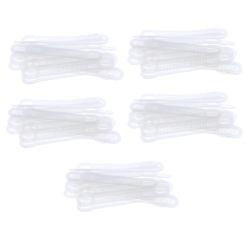 100Pcs Clear Non-Slip Silicone Clothes Hanger Grips Clothing Hanger Strips