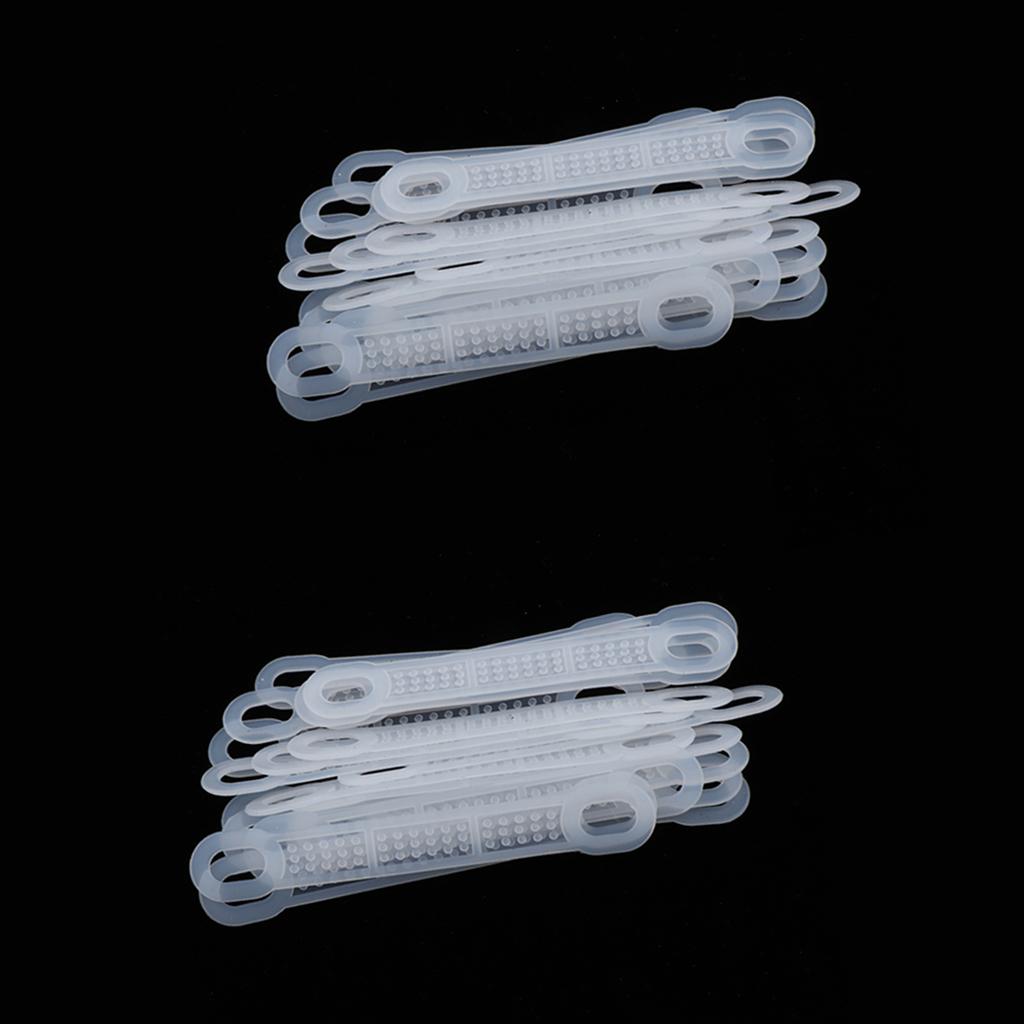 40Pcs Clear Non-Slip Silicone Clothes Hanger Grips Clothing Hanger Strips S