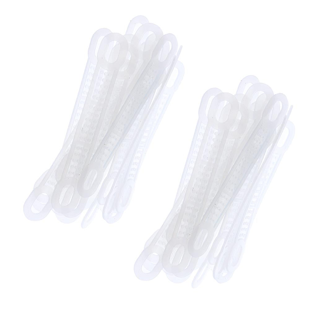 40Pcs Clear Non-Slip Silicone Clothes Hanger Grips Clothing Hanger Strips S