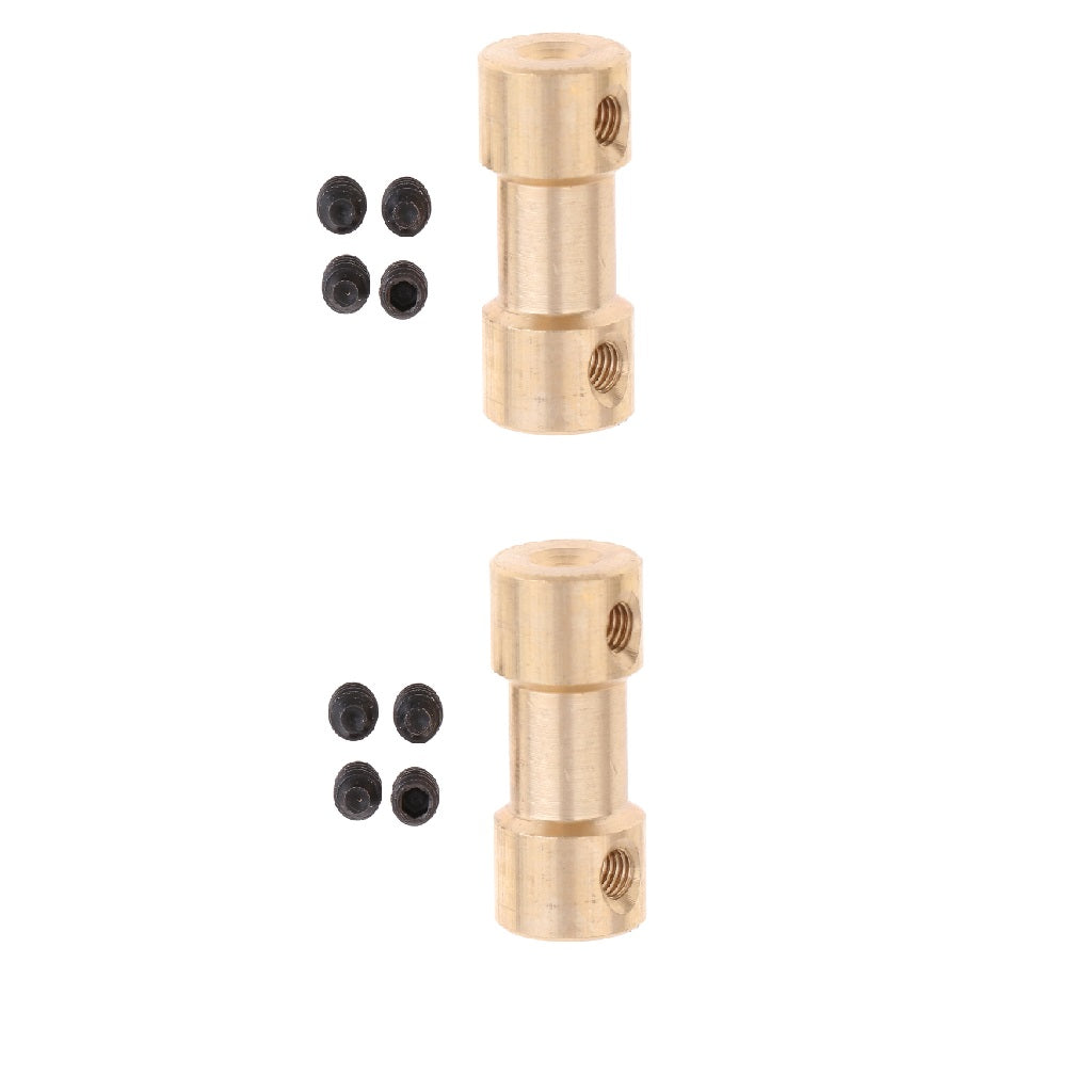 2pcs Brass Shaft Coupler Rigid Coupling Motor Connector 3.175mm to 3.175mm