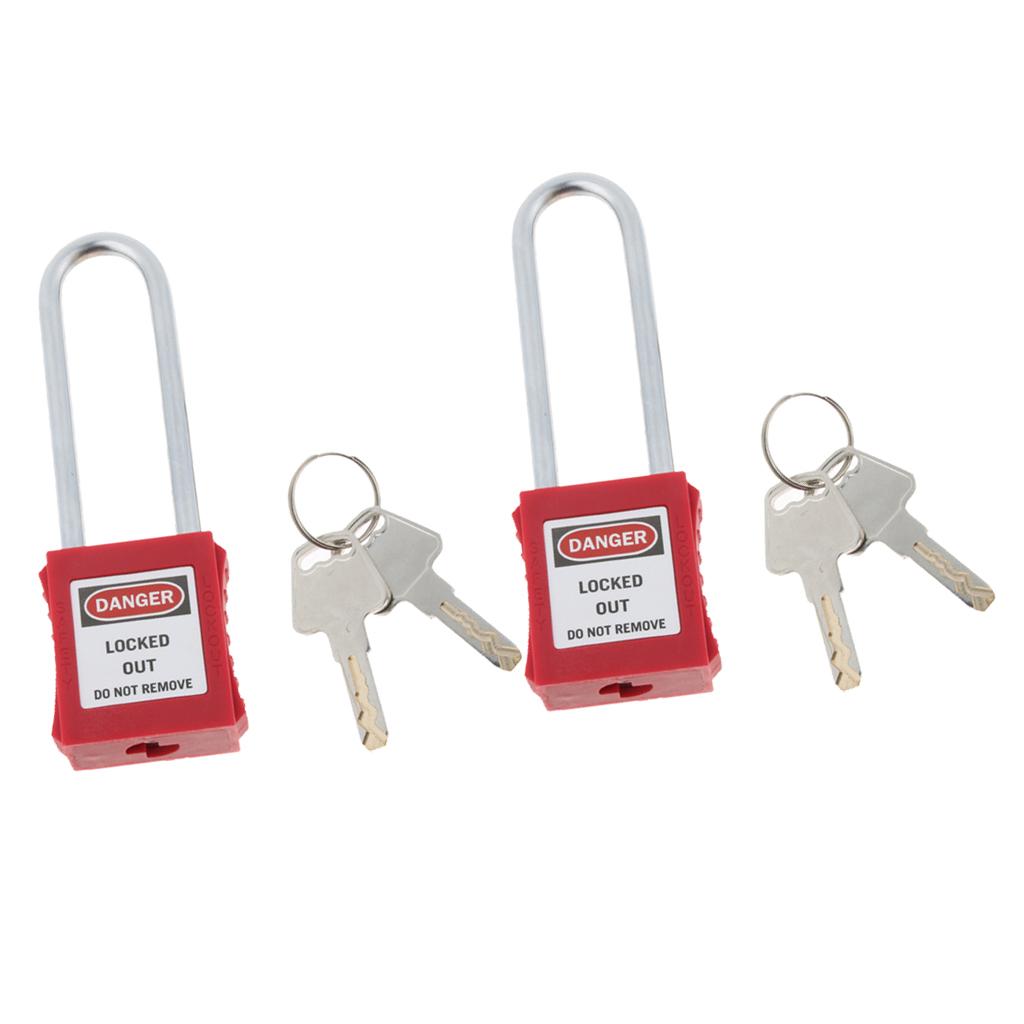 2 Piece Safety Security Lockout Padlock Keyed Different, PA, Stainless Steel