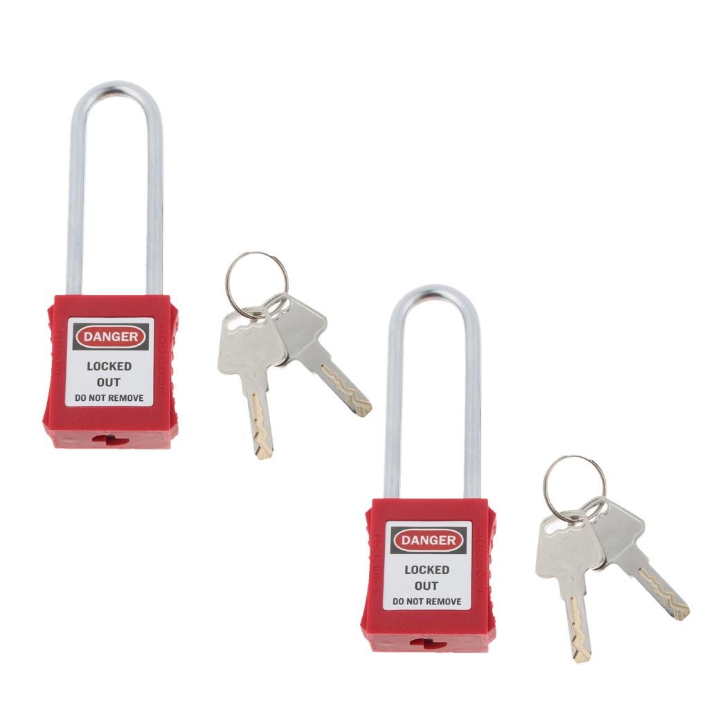2 Piece Safety Security Lockout Padlock Keyed Different, PA, Stainless Steel