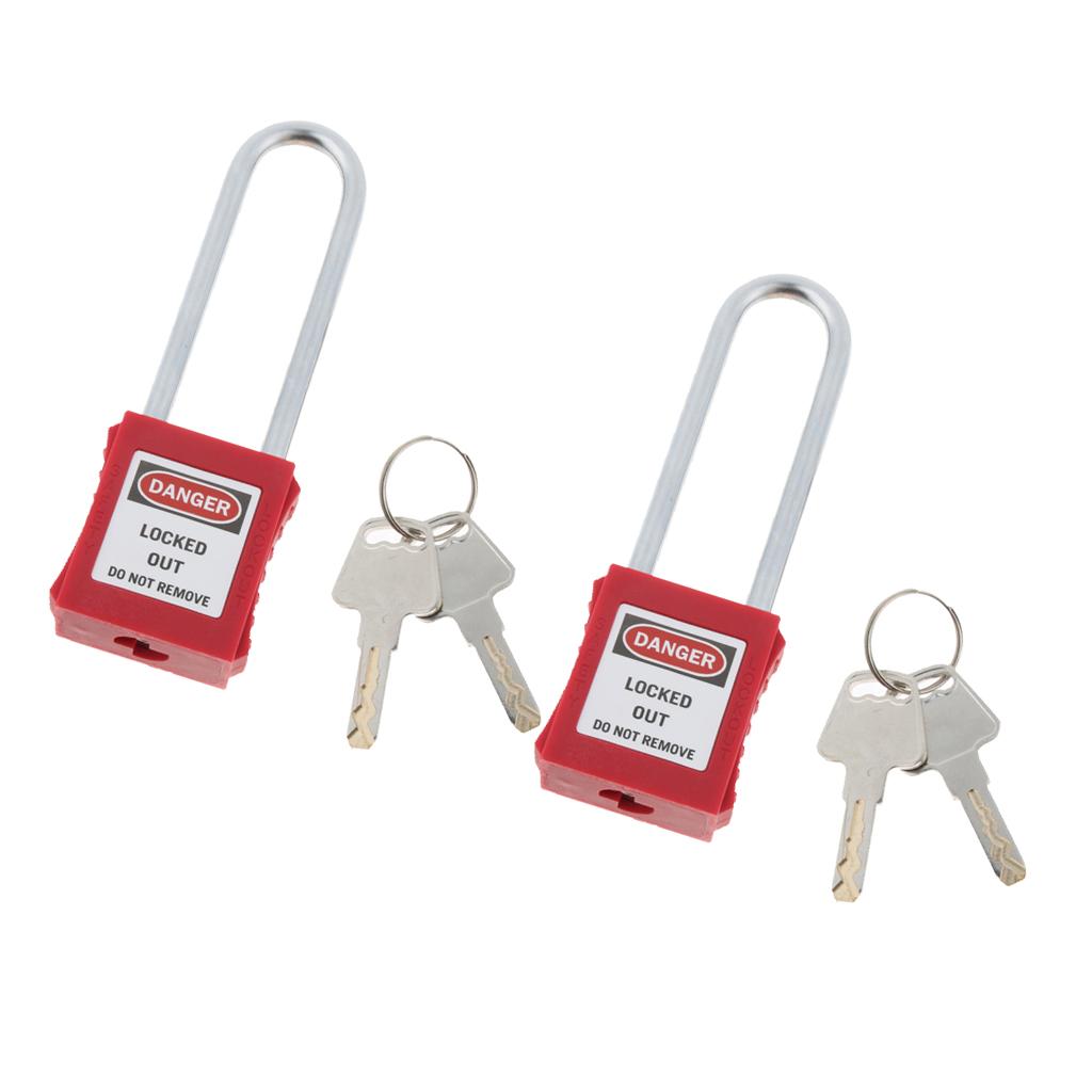 2 Piece Safety Security Lockout Padlock Keyed Different, PA, Stainless Steel