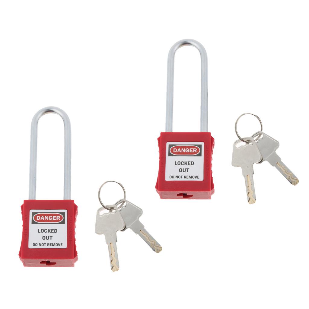 2 Piece Safety Security Lockout Padlock Keyed Different, PA, Stainless Steel