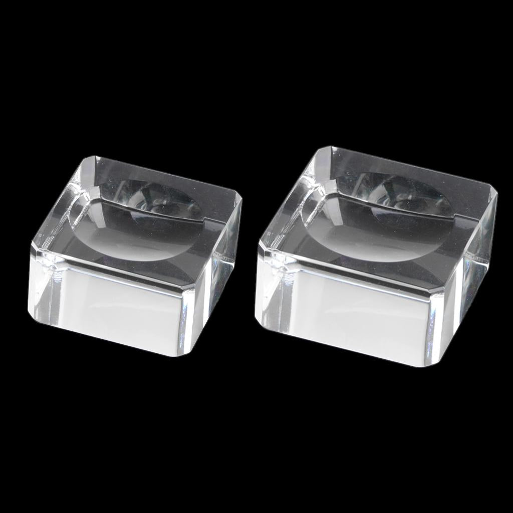 Clear Square Crystal Display Stand for 70-80mm & 40-60mm Crystal Ball
