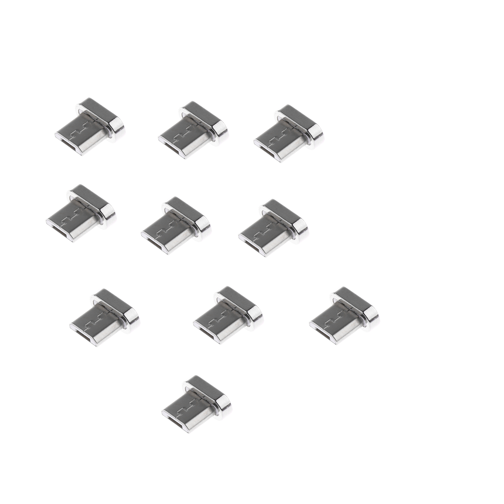 10x Magnetic Tips Micro USB Converter Adapter Connector Head For Phone