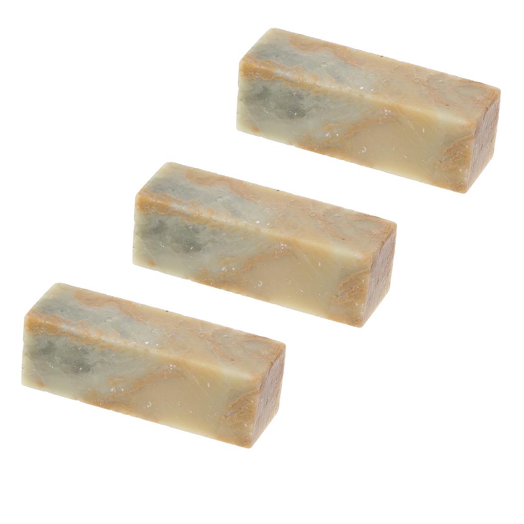 3x DIY Handmade Chinese Stone Chop Stamp Material Seals Stone Ornament Decor
