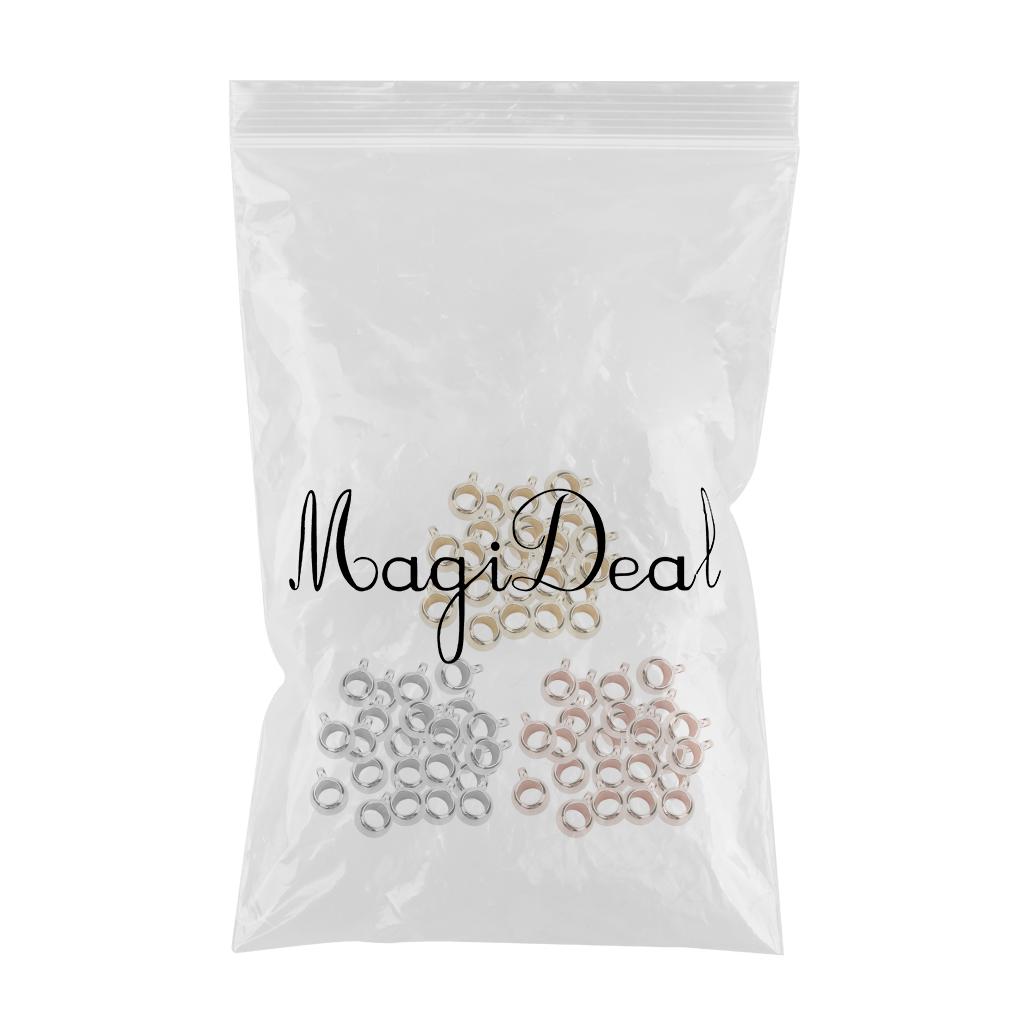 300 Pack Mixed Large Hole Bails Spacer Beads Fit European Charms Jewelry DIY
