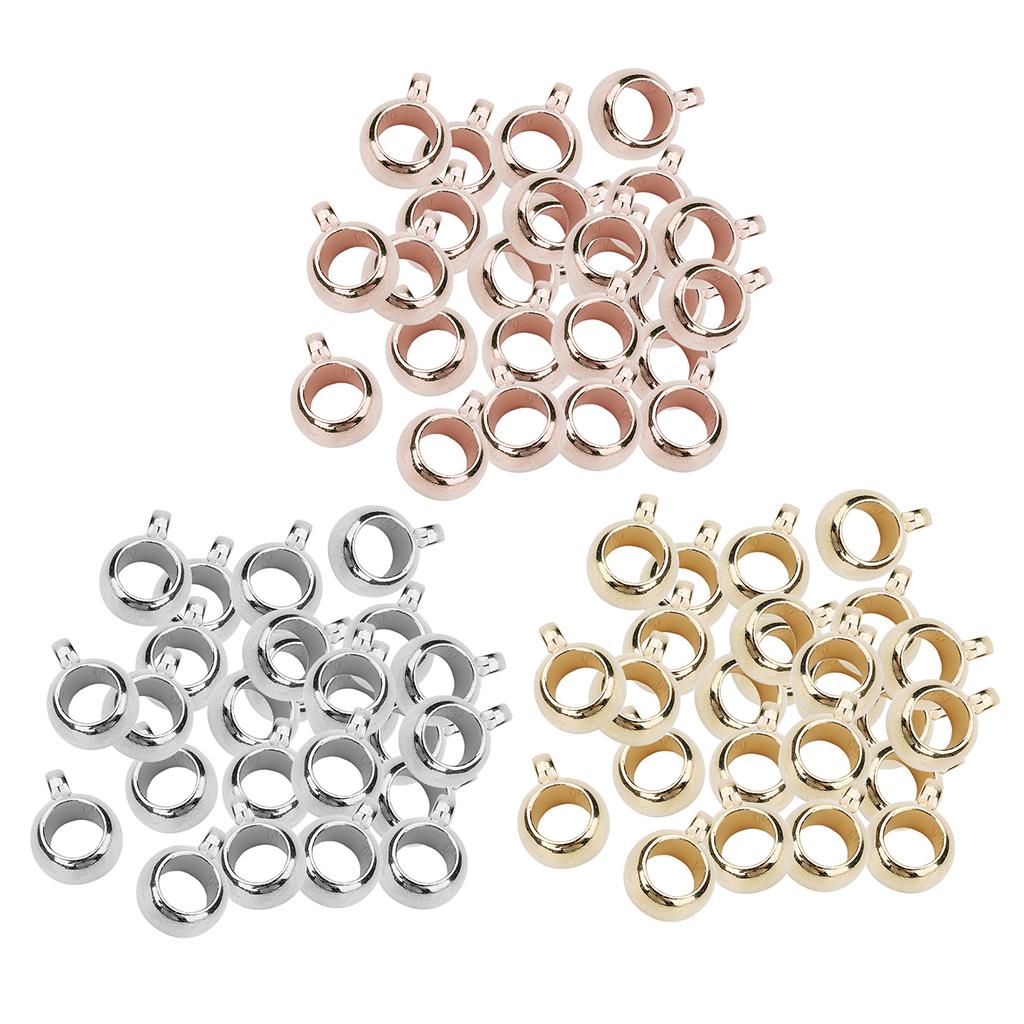 300 Pack Mixed Large Hole Bails Spacer Beads Fit European Charms Jewelry DIY