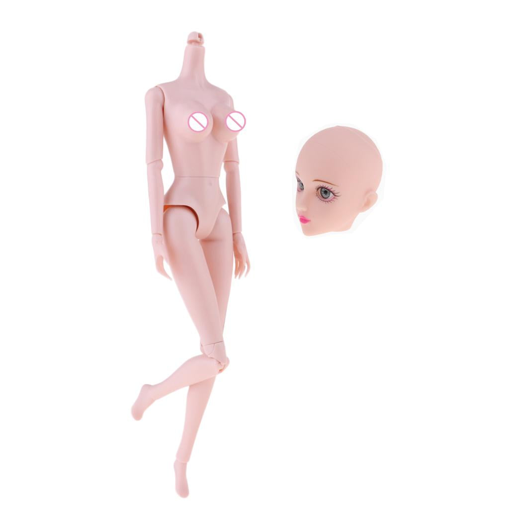 1/6 Girl Doll Nude Body Part and Head for BJD Doll DIY Parts Accessory