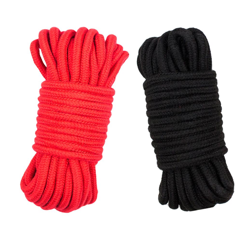 2x All-Purpose Soft Cotton Rope - 65 Feet Length, 1/4 Inch Diameter 20m