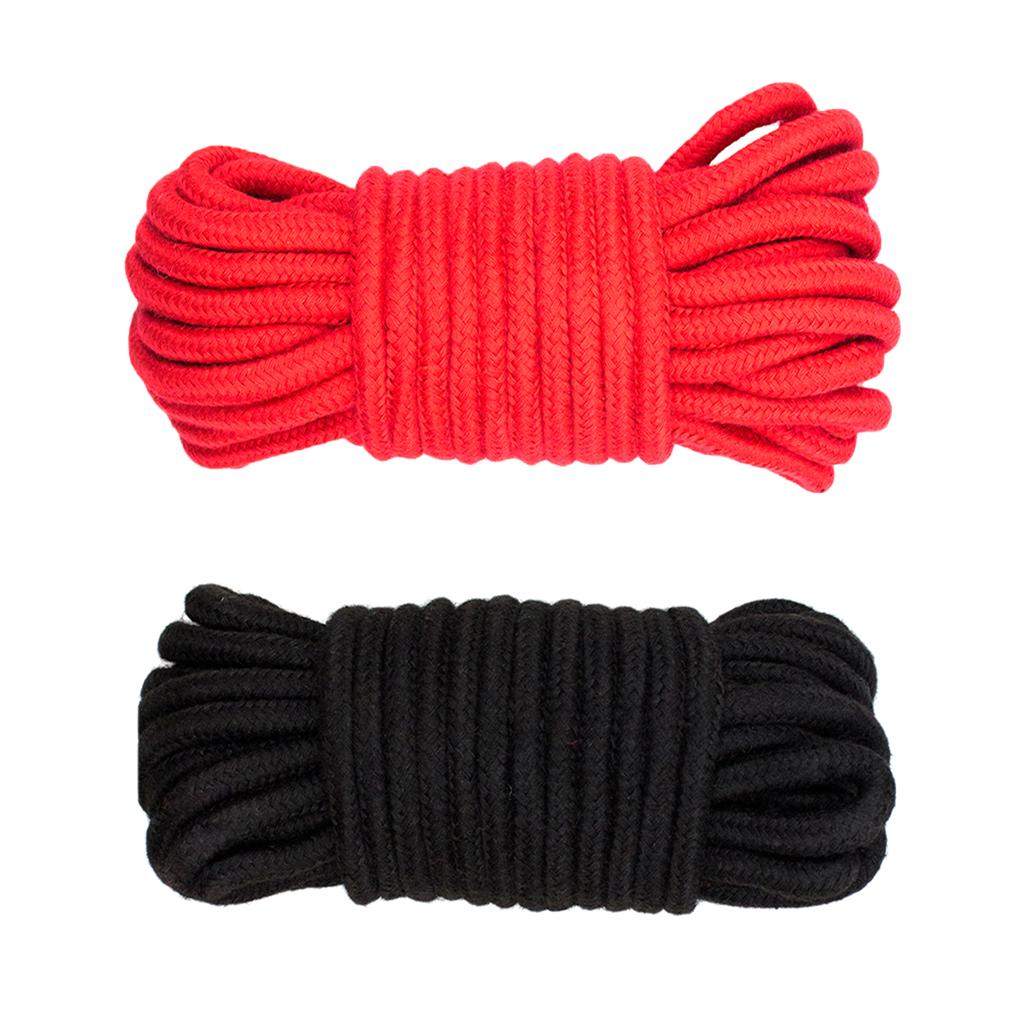 2pcs All-Purpose Soft Cotton Rope - 32 Feet Length, 1/4 Inch Diameter 10m