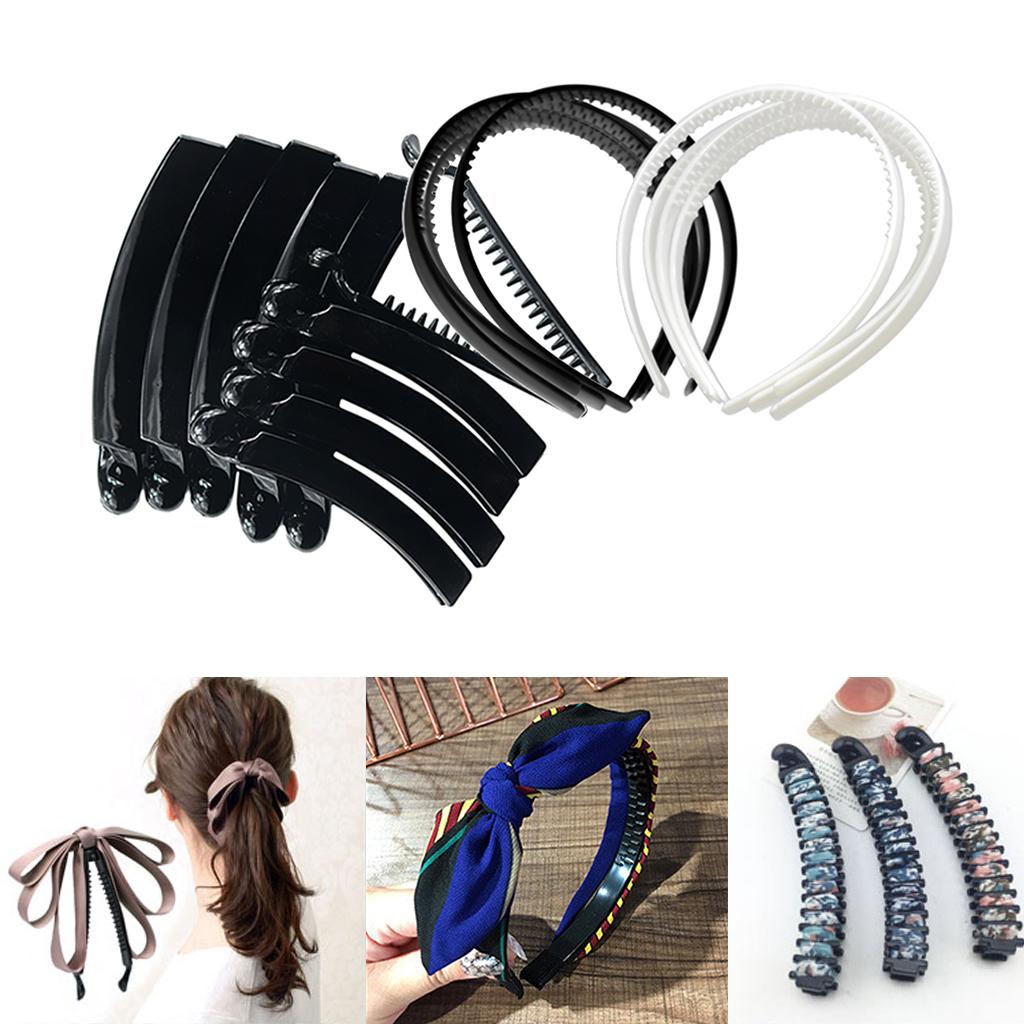 20 Pieces Plastic Headband Hair Band Hair Hoop with Teeth Banana Hair Clips