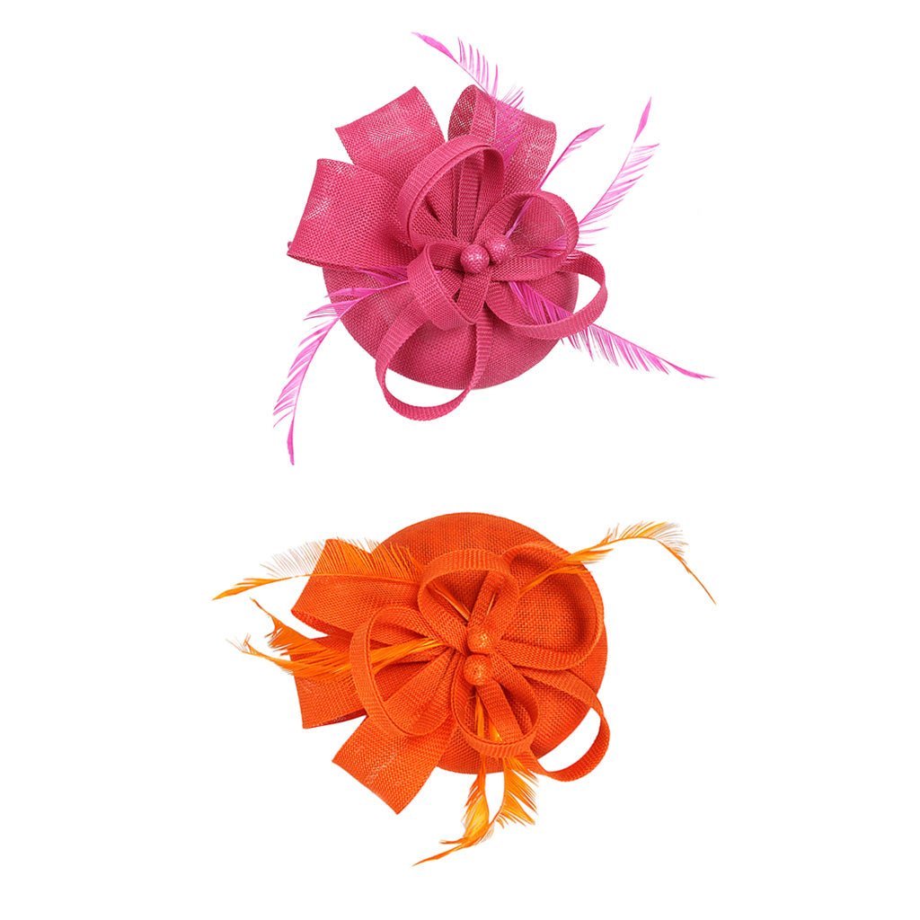 2x Women Bridal Feather Fascinator Cocktail Party Hats Headpieces Headbands