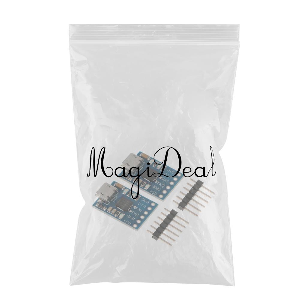 2pcs CP2102 Module Micro USB2.0 to TTL 6 PIN Serial Port Converter UART STC