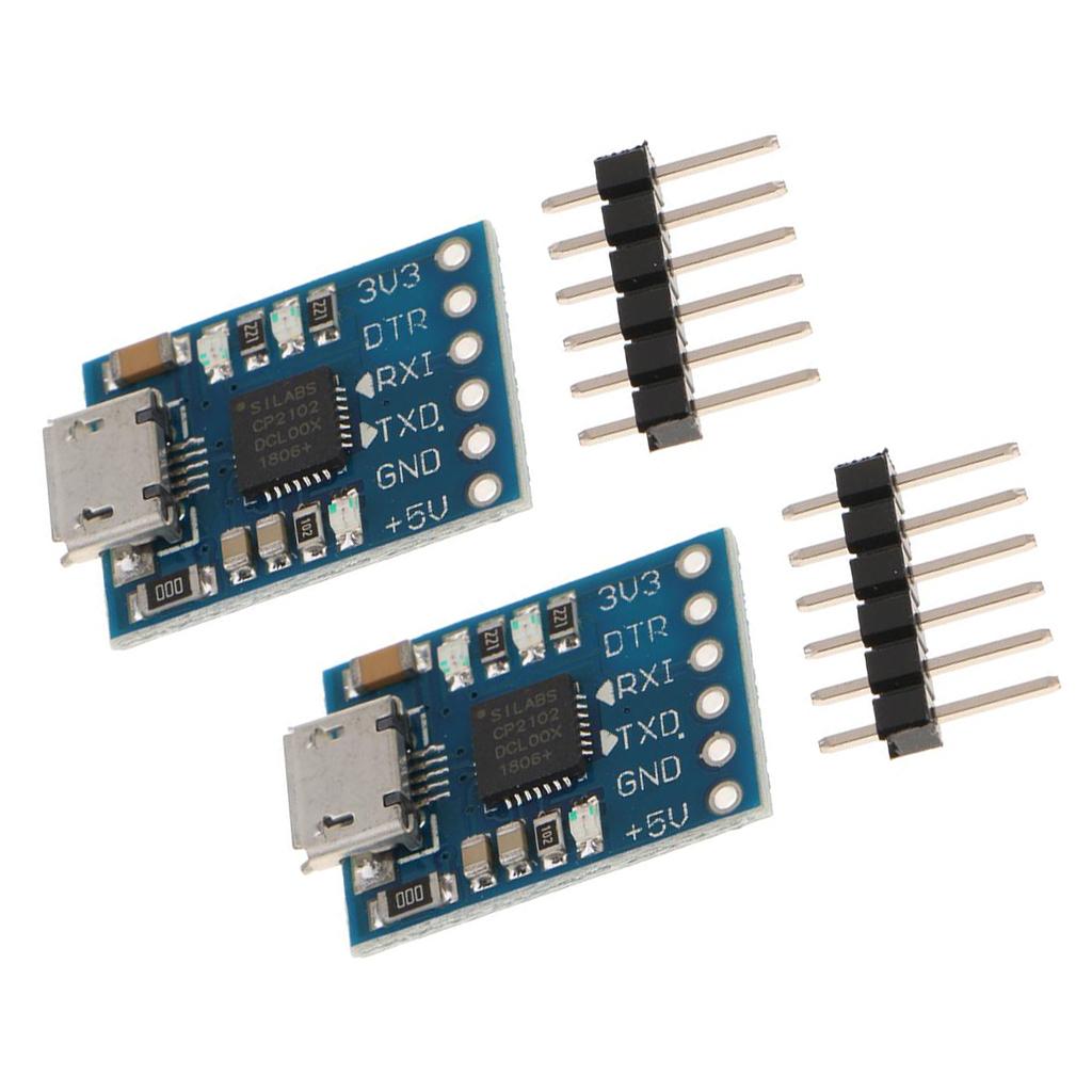 2pcs CP2102 Module Micro USB2.0 to TTL 6 PIN Serial Port Converter UART STC
